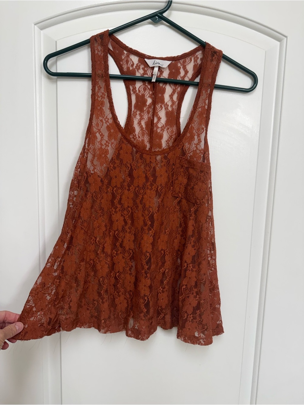 Kirra Rust Lace Racerback Camisole